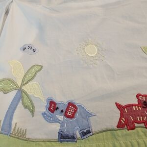 Pottery Barn Kids Crib Skirt -Safari Animals